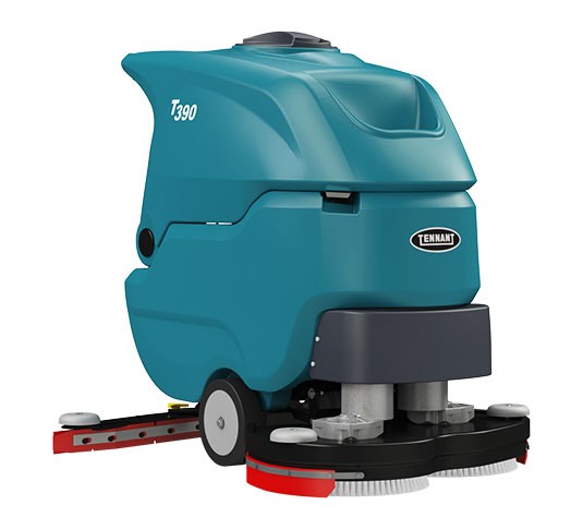T390 Restregadora de pisos de operador caminando alt 1